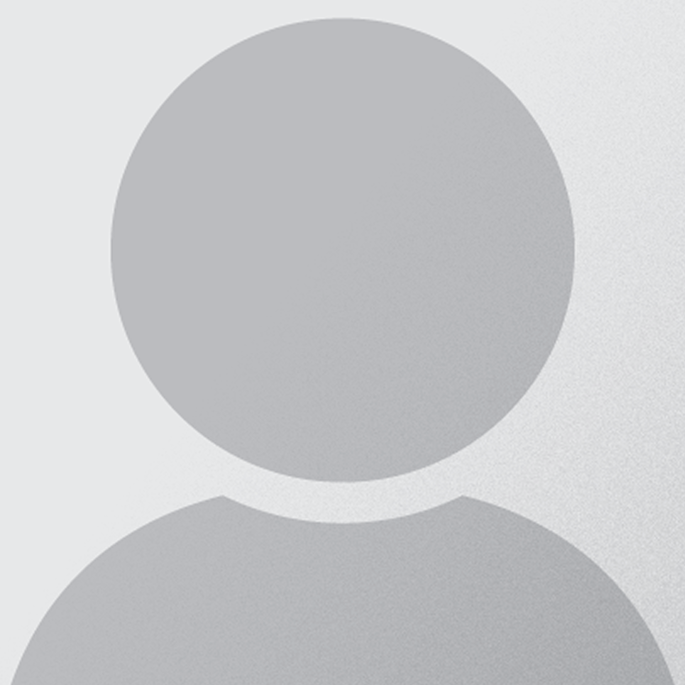 Default profile avatar, gray silhouette on white.