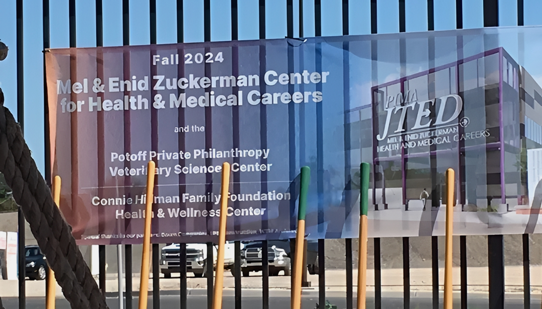 Banner for health and medical careers center.